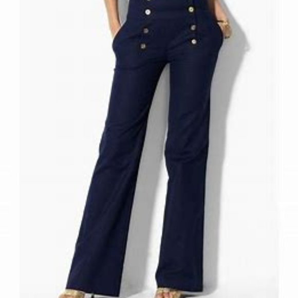Ralph Lauren Pants - NEW, Ralph Lauren High Waist Nautical Sailor Pants